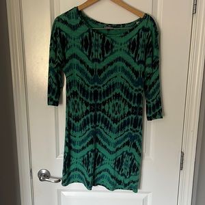 Tie dye Express green and blue dress/tunic
